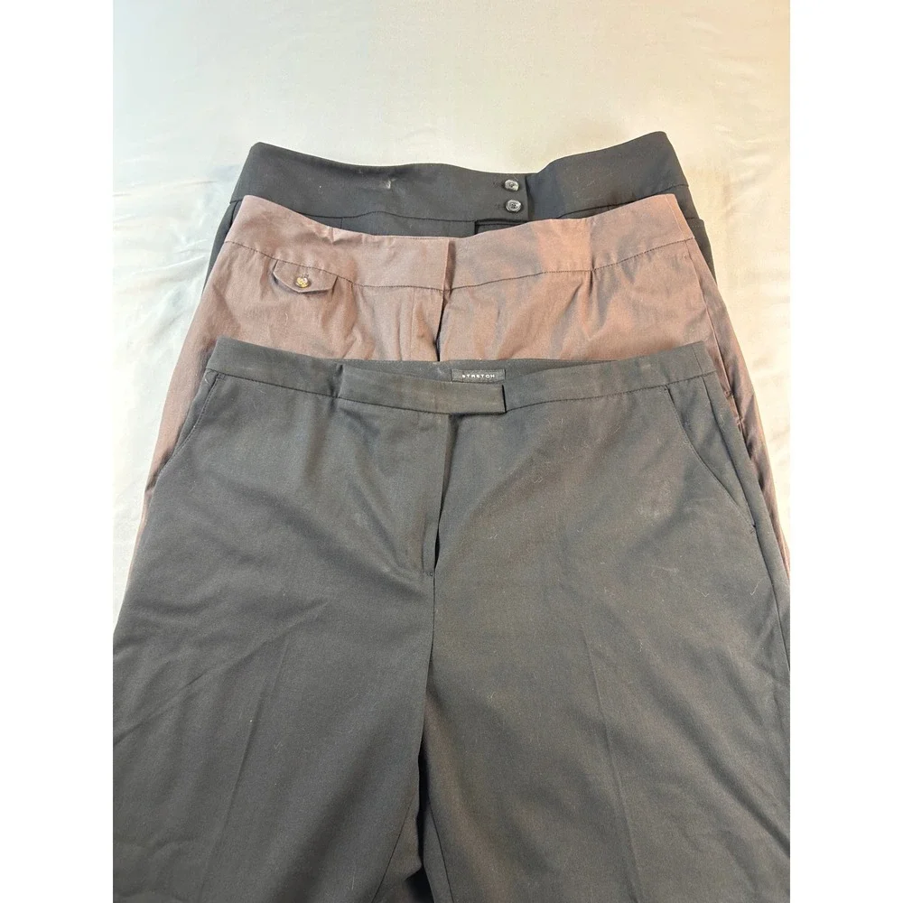Jones New‎ York Collection Lot of 3 Stretch Dress Pants Black Brown Size 14